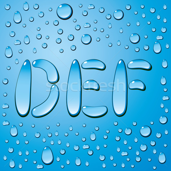 Stock photo: Water Drops Letters