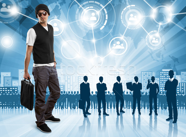 Business Man Employer Stock photo © leedsn