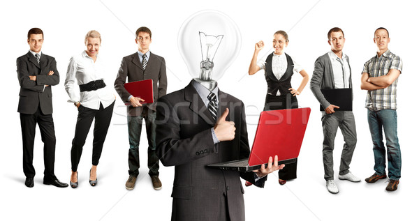 Business Team With Lamp Head Stock photo © leedsn