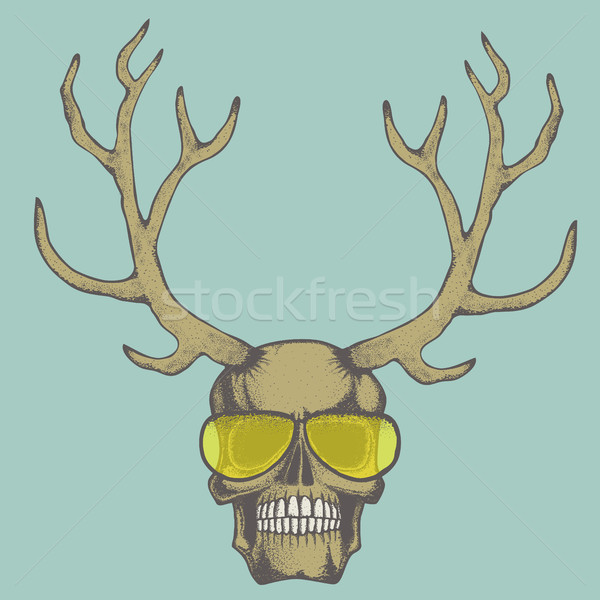Vector skull illustration Stock photo © leedsn