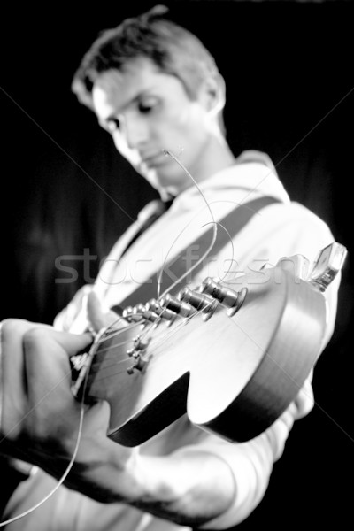 male with guitar Stock photo © leedsn