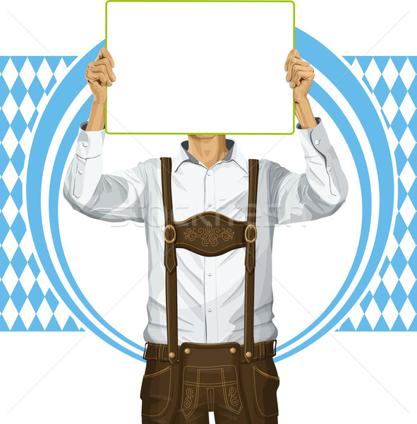 Man With Write Board On Oktoberfest Stock photo © leedsn