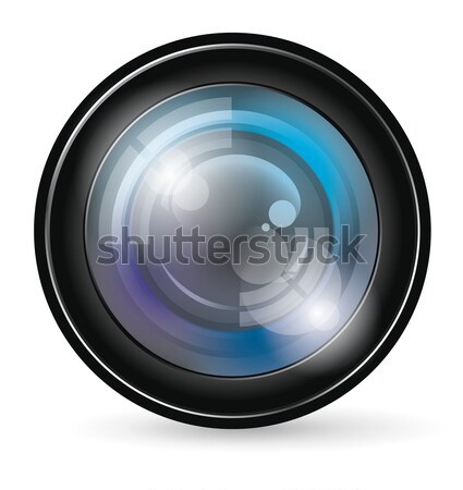 Camera Lens Icon Stock photo © leedsn