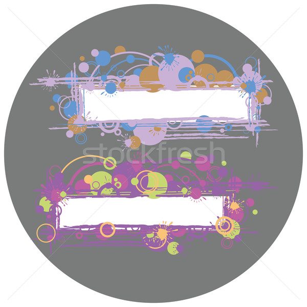 Vector abstract frames gekleurd verf mode Stockfoto © leedsn