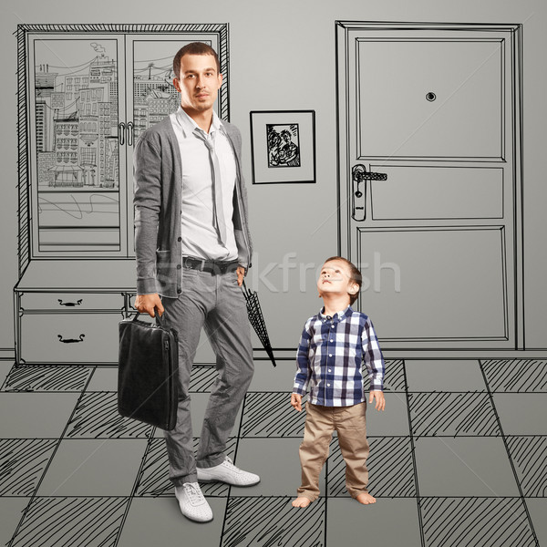 Father And Baby Son Stock photo © leedsn