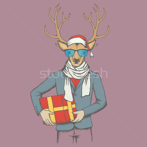 Xxx クリスマス 鹿 トナカイ 人間 スーツ ストックフォト © leedsn