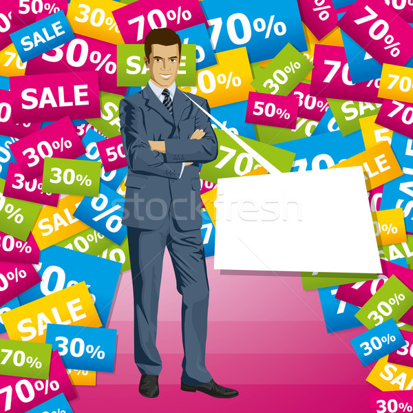 Vector Businessman In Suit Stock photo © leedsn