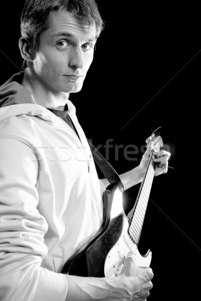 male with guitar Stock photo © leedsn