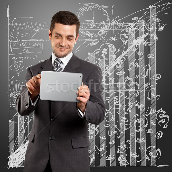 Businessman With I Pad Stock photo © leedsn