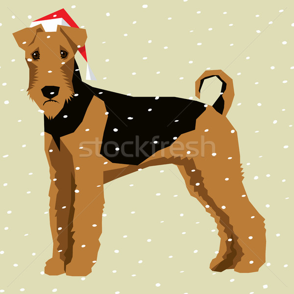 ベクトル 犬 コレクション ポリゴン 犬 クリスマス ストックフォト © leedsn