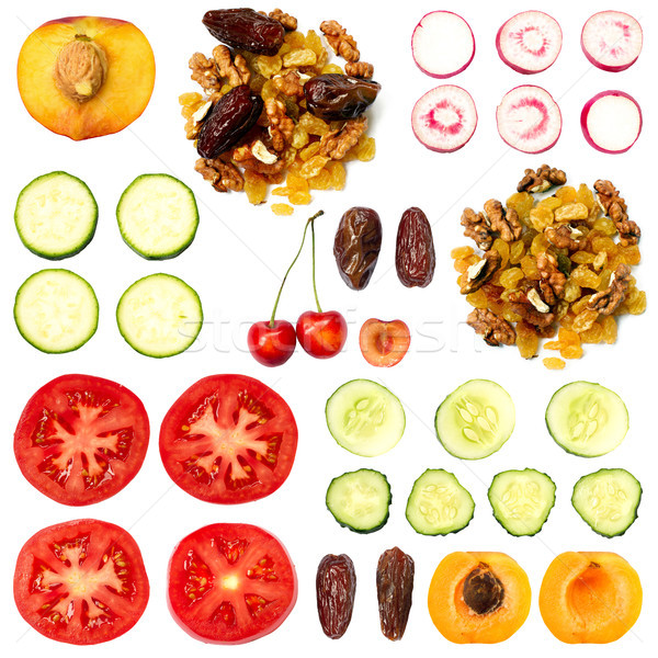 Set of Fruits and Vegetables Stock photo © leedsn