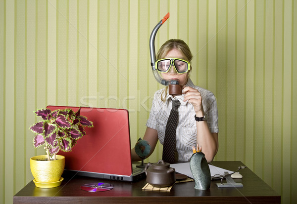 office worker wants to swim Stock photo © leedsn