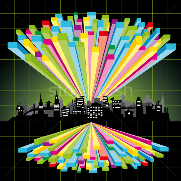 diagram city Stock photo © leedsn