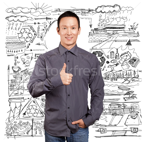 Stock photo: Business Man Shows Well Done