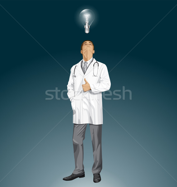 Vector Doctor With Stethoscope Stock photo © leedsn