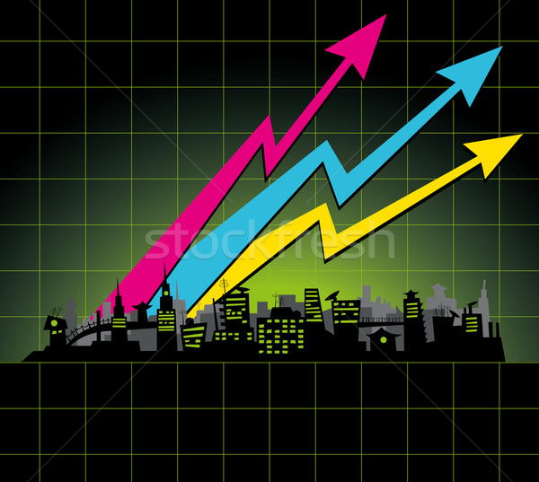 diagram city Stock photo © leedsn