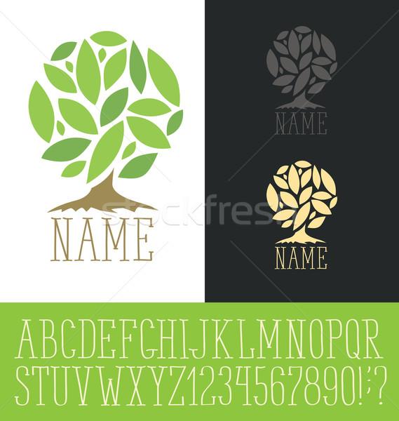 Logotype with font Stock photo © leedsn