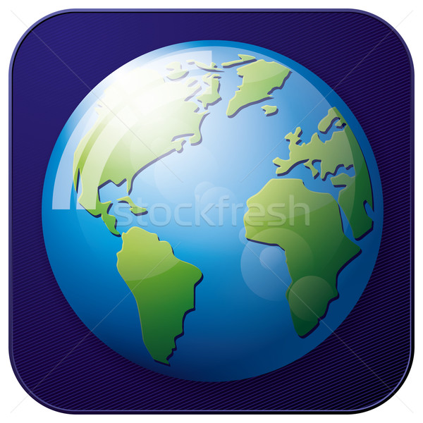 Icon Earth Globe Stock photo © leedsn