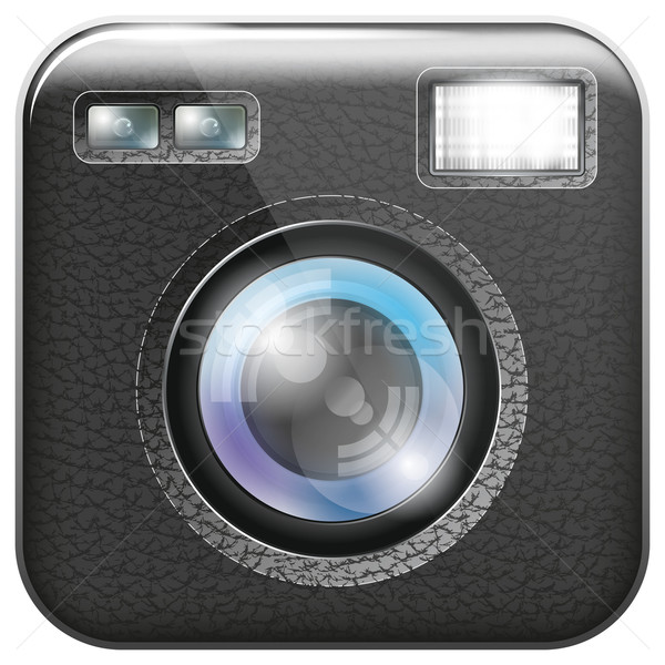 Camera Lens Icon Stock photo © leedsn