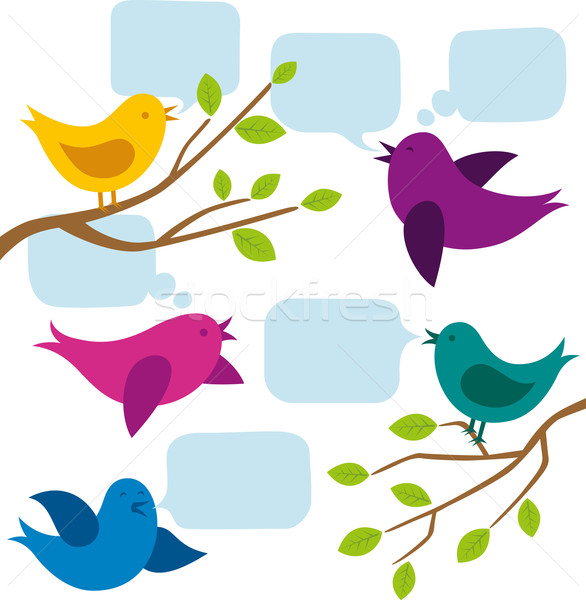 Stock photo: Vector Card With Birds