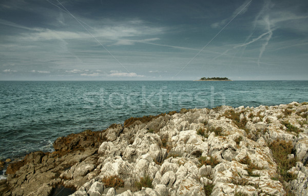 adriatic sea's uninhabited island Stock photo © leedsn