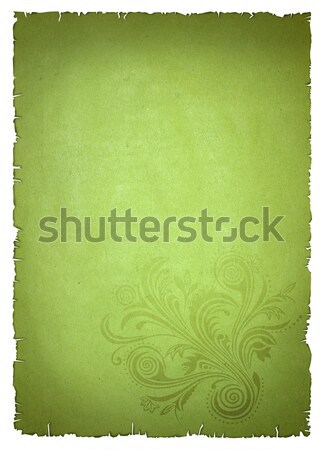 Verde papel viejo patrón espacio bordo fondos Foto stock © leedsn