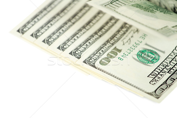 Dolar streszczenie biały jeden sto dolarów Zdjęcia stock © leedsn