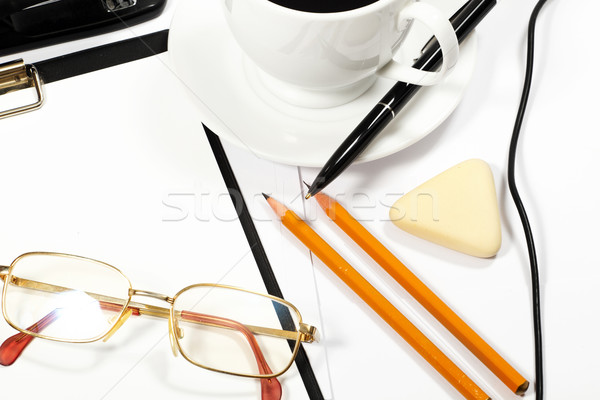 Resumen negocios oficina suministrar ratón lápiz Foto stock © leedsn