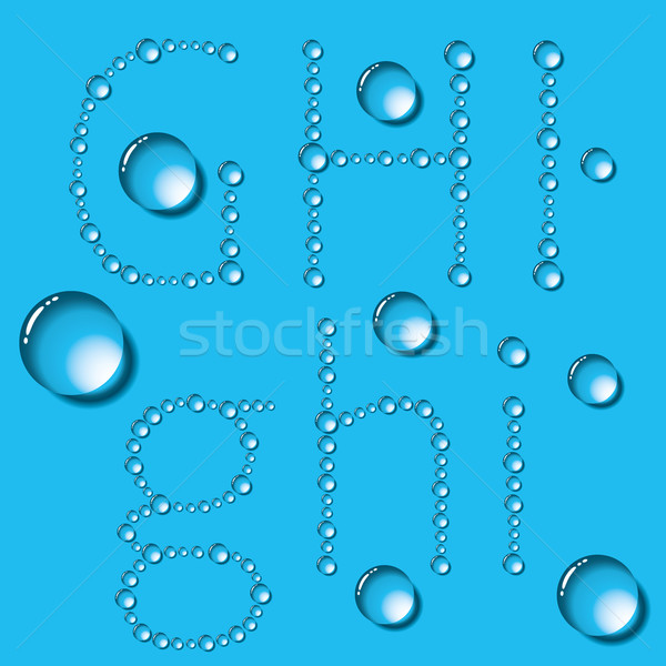Water Drops Letters Stock photo © leedsn