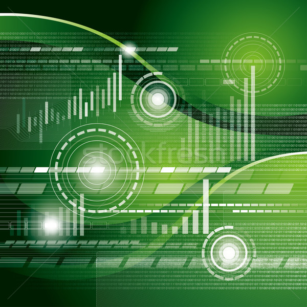 Afaceri vector virtual grafice calculator fundal Imagine de stoc © leedsn