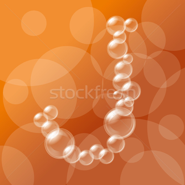 átlátszó buborékok ábécé vektor eps 10 Stock fotó © leedsn