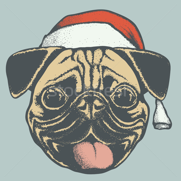 Pug dog vector illustration Stock photo © leedsn