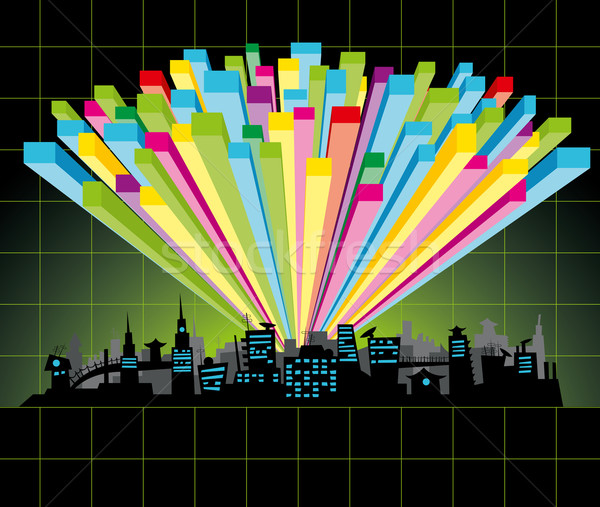 diagram city Stock photo © leedsn