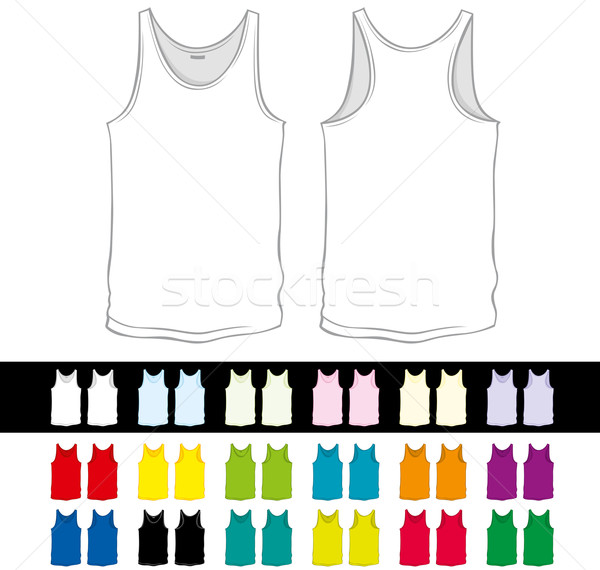 Unterhemd unterschiedlich Farbe Vektor isoliert weiß Stock foto © leedsn
