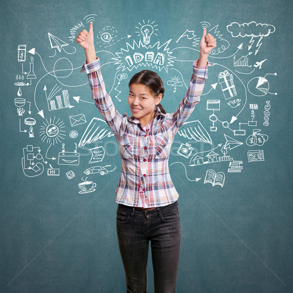 Asian Girl With Well Done Stock photo © leedsn