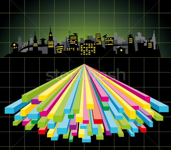 diagram city Stock photo © leedsn