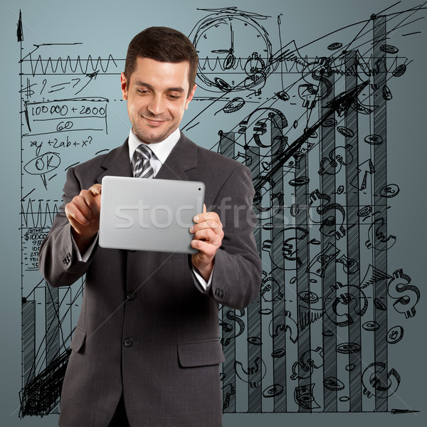 Businessman With I Pad Stock photo © leedsn
