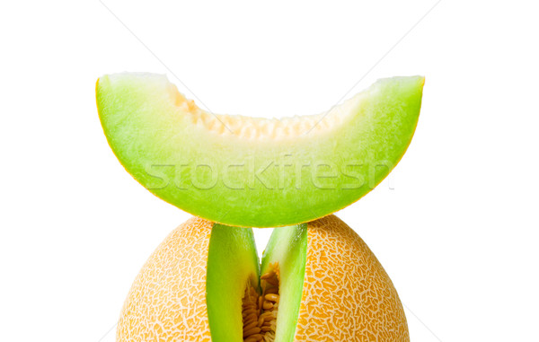 	Melon honeydew and a slice Stock photo © Leftleg