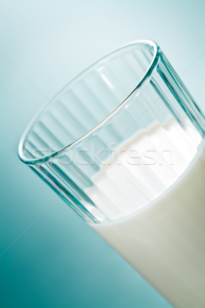 Glas Milch blau Gradienten Essen Stock foto © Leftleg