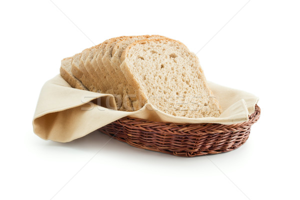 Toast Brotkorb Schrot Brot Scheiben Baumwolle Stock foto © Leftleg