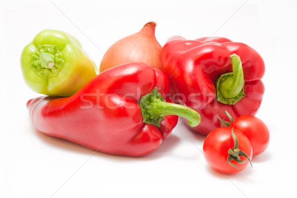 Gemüse frischen voll rot grünen Paprika Stock foto © Leftleg