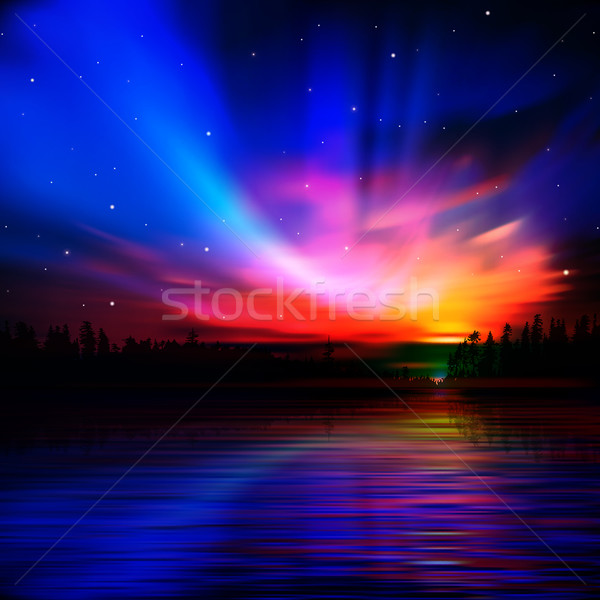 Stock photo: abstract nature background with sunrise