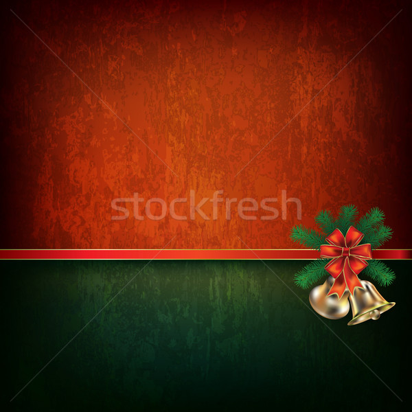 Soyut grunge Noel kırmızı ağaç Stok fotoğraf © lem
