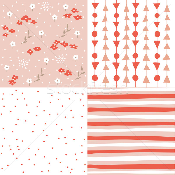 Set of seamless patterns Stock photo © lemony