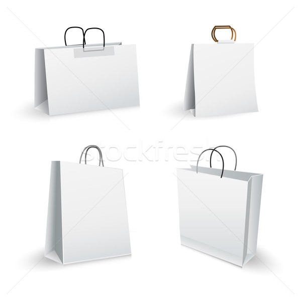 Bevásárlótáskák absztrakt terv bolt táska bolt Stock fotó © lemony