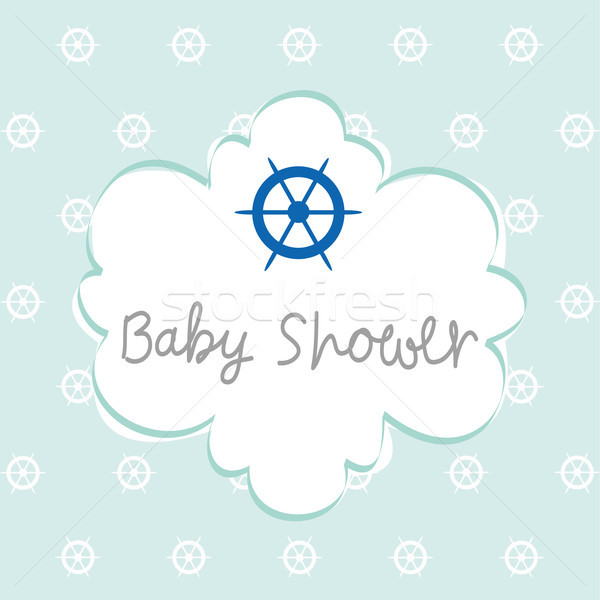 Baby Dusche Einladung Design Papier Textur Stock foto © lemony