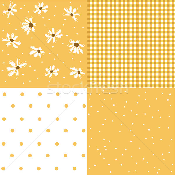 Set of seamless floral pattern Stock photo © lemony