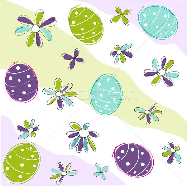 Sin costura Pascua patrón flores textura primavera Foto stock © lemony