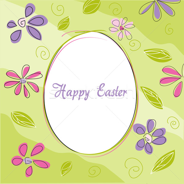 Feliz pascua Pascua resumen diseno tejido Daisy Foto stock © lemony