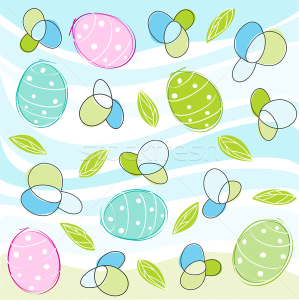 Ostern Muster Blumen Textur Wand Stock foto © lemony